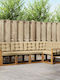 Corner Sofa Outdoor from Pallets with Cushions 247x128.5x73cm