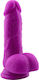 Dildo Realistic Cu Scrotum Și Ventuză Violet 15cm