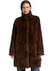 Short Women's Fur Dark Pecan Brown