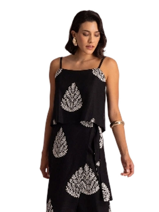 Women's Cotton Black Blouse