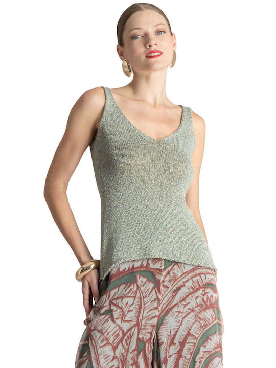 Women's Sleeveless Blouse Gold