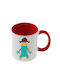Phineas Ferb Red Mug Handle Interior