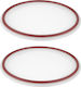 Set 2 Silikon Deckel 12cm Crock Jar Weiß Rot