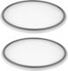 Set 2 Silicone Lids 12cm Crock Jar White Grey
