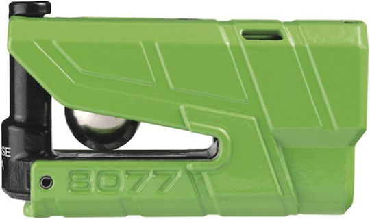 Abus Detecto 8077 2.0 Motorcycle Disc Brake Lock with Alarm Green Colour
