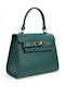 Leder Damen Handtasche Tote Schulter Petrol Blau