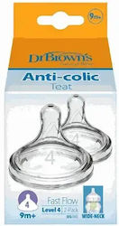 Dr. Brown's Θηλές Σιλικόνης για 9m+ 2τμχ