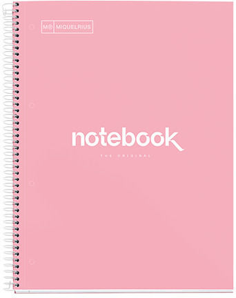 Miquelrius Spiral School Notebook Ruled 80 Paper Sheets Emotions Pink