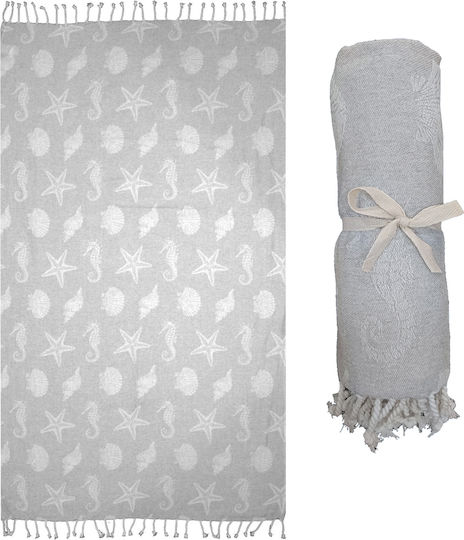 Chios Hellas Gray Beach Towel Light 170x90cm 35145GA
