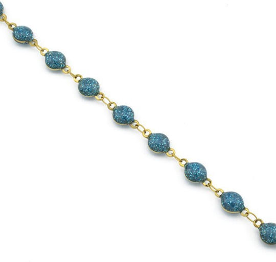 Steel Chain Double-Sided Enamel Glitter 6mm Alcohol-Based