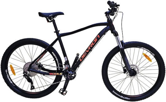 Devron 27.5" Μαύρο Mountain Bike με Ταχύτητες και Υδραυλικά Δισκόφρενα