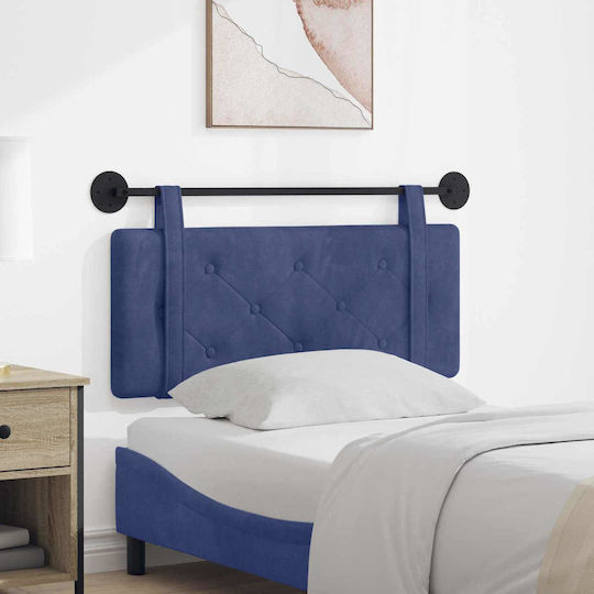 vidaXL Fabric Bed Headboard Cushion Blue 110x55cm