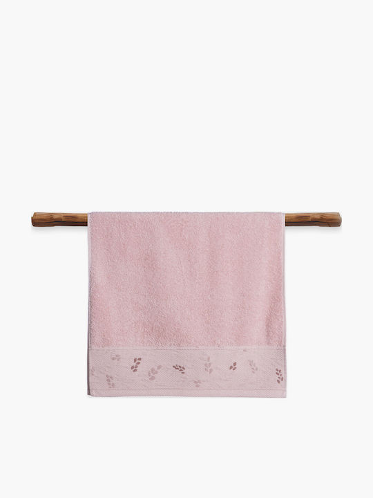 Nef-Nef Homeware Кърпа За Ръце Sylia 30x50см Розова Тегло 500гр/м²