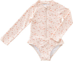 Fresk Kids One-Piece Swimsuit With Long Sleeve Butterflies
