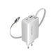 Canyon Φορτιστής Χωρίς Καλώδιο GaN με Θύρα USB-A και Θύρα USB-C και Καλώδιο USB-C 65W Power Delivery Λευκός (CNS-CURC65ACW)