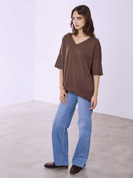 Celestino Women's Blouse Turned Sleeve Loose Fi...