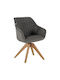 Fl23 Dining Chair With Fabric Upholstery Gray 63x58x82cm