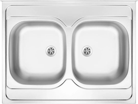 Deante Chiuvetă Bucătărie Drop-In Inox cu Robinet M60xL80cm Gri