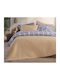 Nef-Nef Homeware Adelle Tagesdecken Halbdoppel Microfiber Gelbe 180x240cm