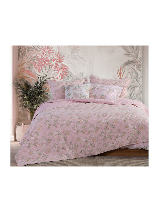 Nef-Nef Homeware Dreamel Coverlet Super King Microfiber Pink 230x240cm