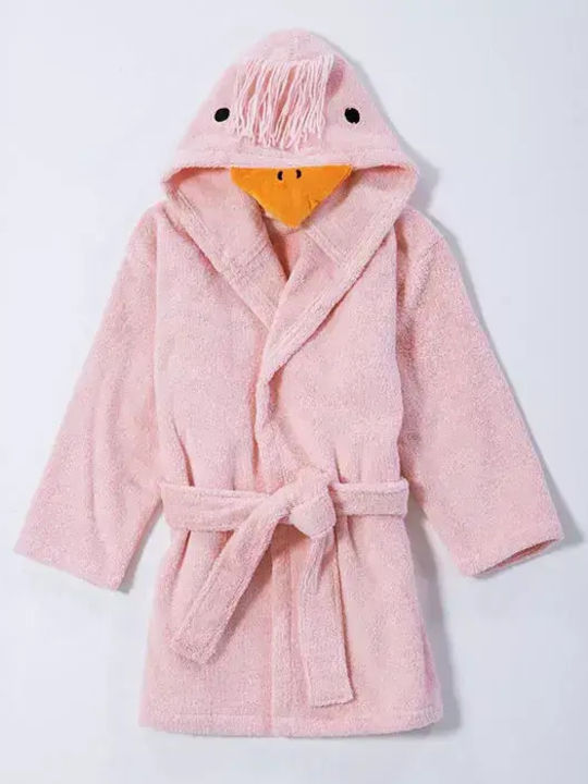 Nef-Nef Homeware Παιδικό Μπουρνούζι Spring Happiness Ροζ με Κουκούλα