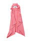 Nef-Nef Homeware Baby Bath Towel-Bathrobe Hooded Owl Flamingo Pink 70x120cm