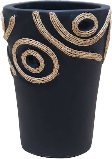 Decorative Vase Ceramic Black