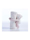 Nef-Nef Homeware Κουβέρτα Αγκαλιάς & Λίκνου Teddy Πικέ Ροζ με Ζωάκι 75x100εκ.