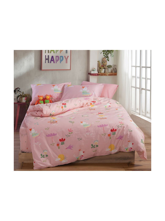 Nef-Nef Homeware Set Kinderbettlaken Baumwoll Birds Mania Rosa 170x260cm 3 Stück Nef-Nef Homeware Set Kinderbettlaken Baumwoll Birds Mania Rosa 170x260cm 3 Stück