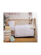 Nef-Nef Homeware Set Baby Crib Sheets Cotton Happy White 120x170cm 3pcs