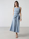 Damen Hellblaues Satz mit Hose