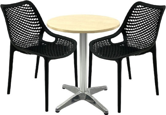 Set Sala De Mese 3 Piese Negru