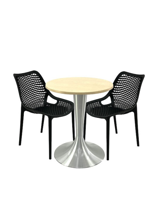 Set Sala De Mese Pentru Spații Exterioare Mici Maple 3 Piese Raki