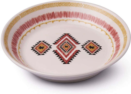 Hermia Deep Ceramic Multicolour Plate with Diameter 21cm 6 Pieces