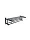 Conset Bathroom Shelf Unit 5 Positions Wall-Mounted with Screws Black