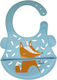 Queen Mother Woodland Fox Αδιάβροχη Σαλιάρα Σιλικόνης με Τσέπη Light Blue