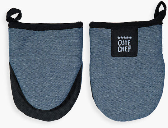 Nef-Nef Homeware Lorin Kitchen Oven Mitt Fabric Blue 2 Pieces