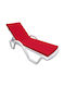 Sofa Del Atelier Waterproof Sunbed Cushion with Backrest Red 60x180cm