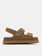 Дамски Сандали Flatforms Каки