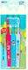 TePe Set Children's Toothbrushes for 3+ Years 3pcs Fuchsia Blue Light Blue