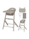 Lionelo Beny Foldable Baby Highchair 3 in 1 with Adjustable Height Beige