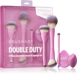 Brushart Double Duty 5-piece Essentials Brush & Sponge Set