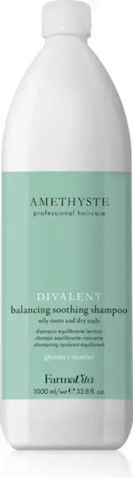 Soothing Shampoo Dry Hair Ends Farmavita Amethyste Advance Divalent Capacity Ml 1000