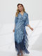 Rochie Maxi de Seară Albastru Deschis