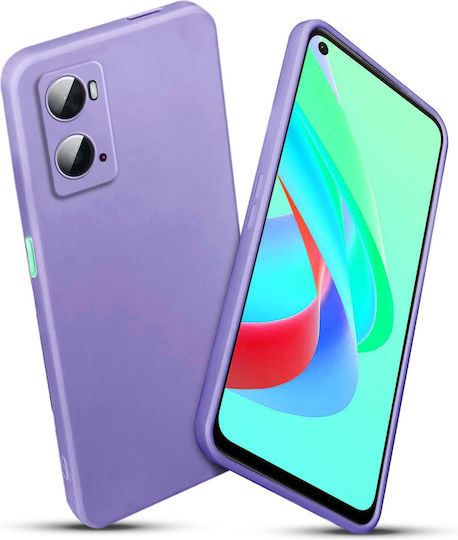 Rückseitencover aus Silikon Flieder (Oppo A76)