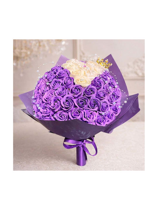 Royal Lila Blumenstrauß 101 Seifenrosen Dekorative Accessoires 40 Cm