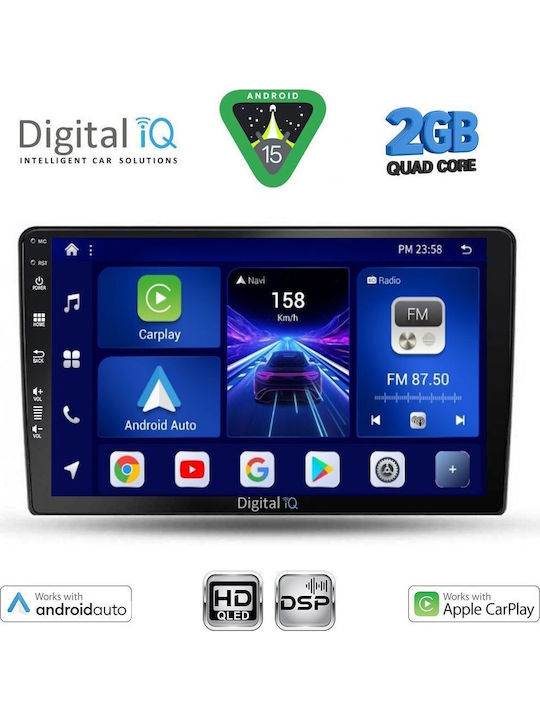Digital IQ Car Audio System for Alfa Romeo Giulietta 2014-2020 Bluetooth USB AUX WiFi GPS Apple CarPlay Android Auto with 9" Touch Screen