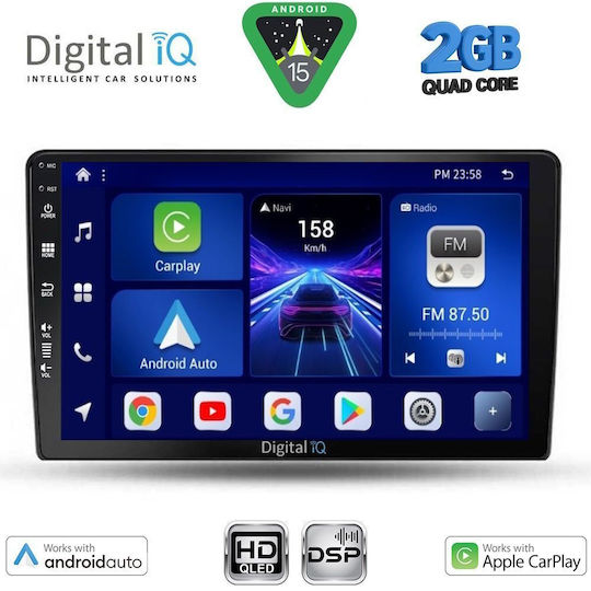 Digital IQ Ηχοσύστημα Αυτοκινήτου για Alfa Romeo Giulietta 2014-2020 (Bluetooth/USB/AUX/WiFi/GPS/Apple-Carplay/Android-Auto) με Οθόνη Αφής 9"