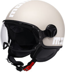 MomoDesign FGTR Classic Candy Matt Malted Milk/White Motorcycle Helmet Jet ECE 22.06