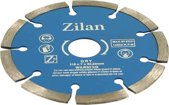 Disc Diamantat Segmentat 115x7x22.23mm Zln 1045